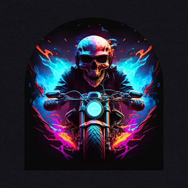 Seraphic Skeletal Ghost Motorbike by gibah